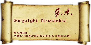 Gergelyfi Alexandra névjegykártya