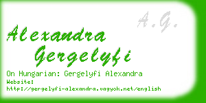 alexandra gergelyfi business card